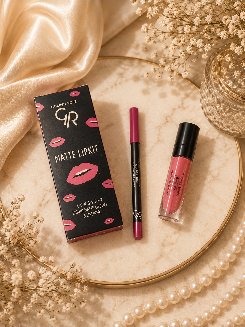 Matte Lipkit in Dusty Rose - Longstay Liquid Lipstick & Lip Liner NIB
